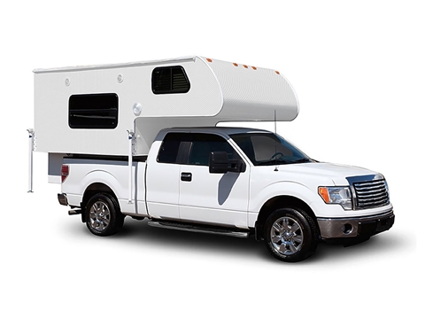 Rwraps™ 3D Carbon Fiber White Truck Camper Wraps (Discontinued)