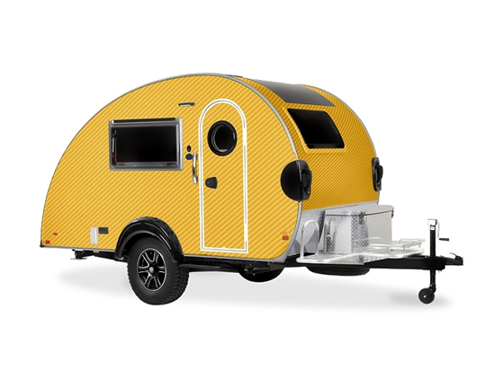 Rwraps 3D Carbon Fiber Yellow Do-It-Yourself Truck Camper Wraps