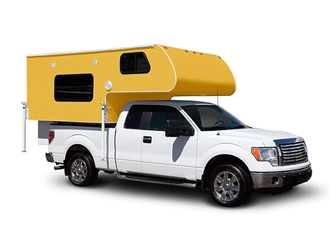 Rwraps™ 3D Carbon Fiber Yellow Truck Camper Wraps