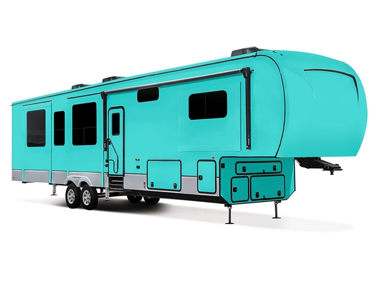 Rwraps Hyper Gloss Turquoise Do-It-Yourself 5th Wheel Travel Trailer Wraps