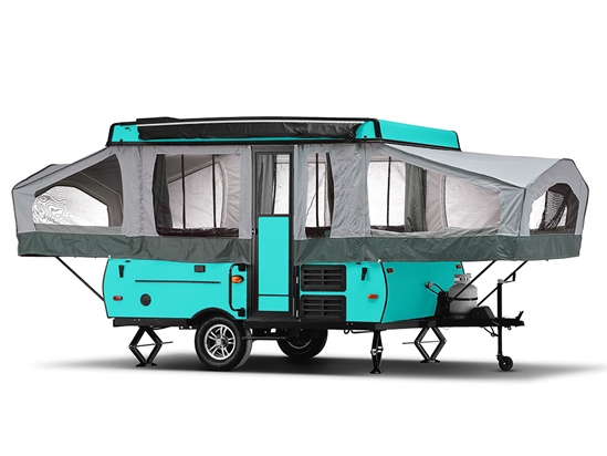 Rwraps Hyper Gloss Turquoise Pop-Up Camper