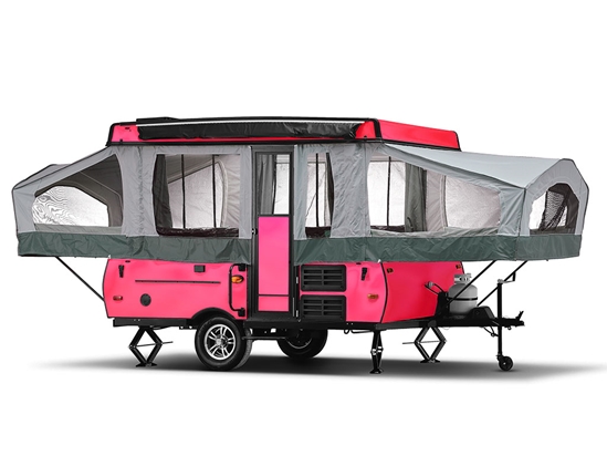 Rwraps Matte Chrome Pink Rose Pop-Up Camper