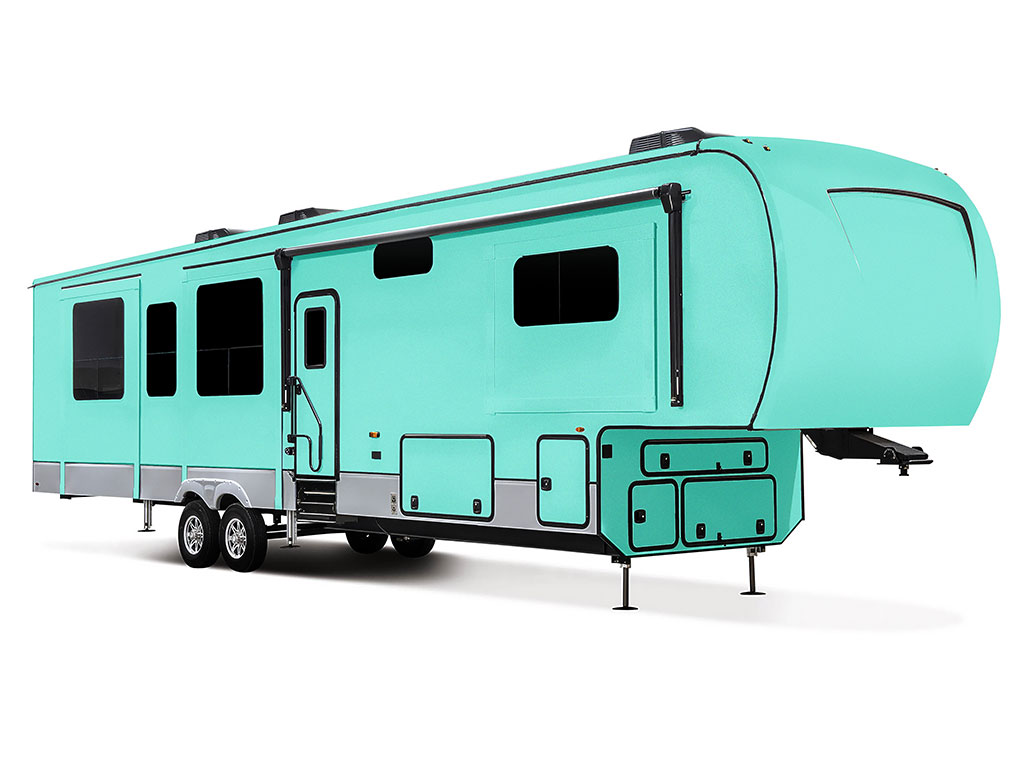 Rwraps Satin Metallic Turquoise Do-It-Yourself 5th Wheel Travel Trailer Wraps