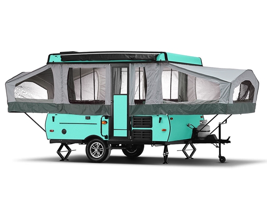 Rwraps Satin Metallic Turquoise Pop-Up Camper
