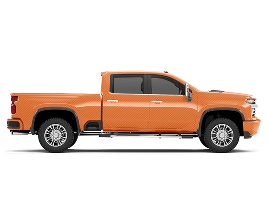 Rwraps 3D Carbon Fiber Orange Do-It-Yourself Truck Wraps