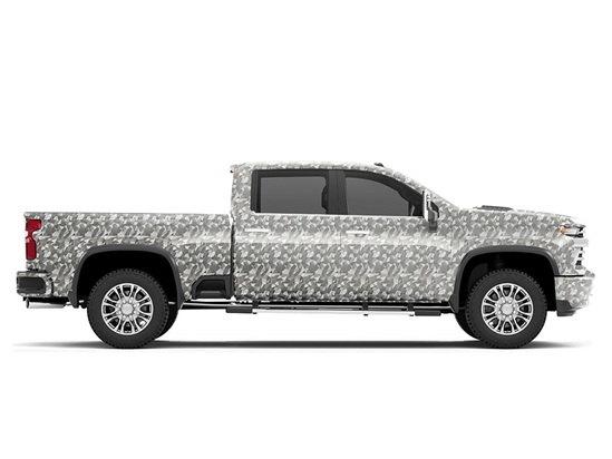 Rwraps Camouflage 3D Fractal Silver Do-It-Yourself Truck Wraps