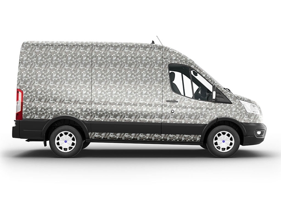 Rwraps Camouflage 3D Fractal Silver Do-It-Yourself Van Wraps