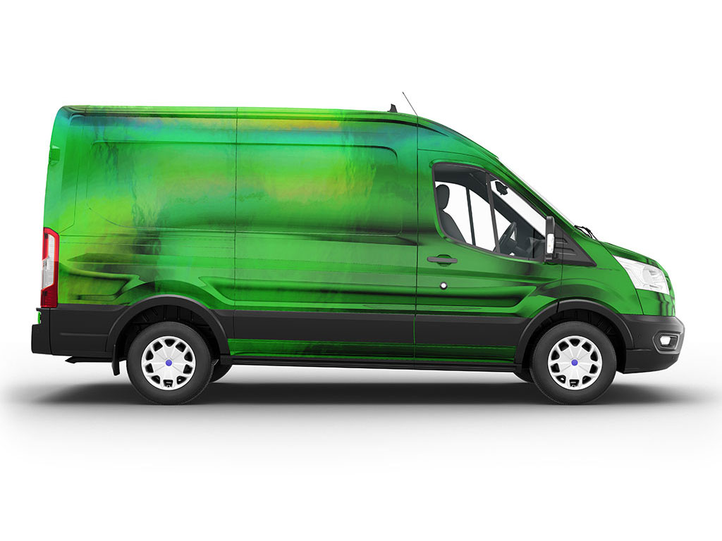 Rwraps Holographic Chrome Green Neochrome Do-It-Yourself Van Wraps