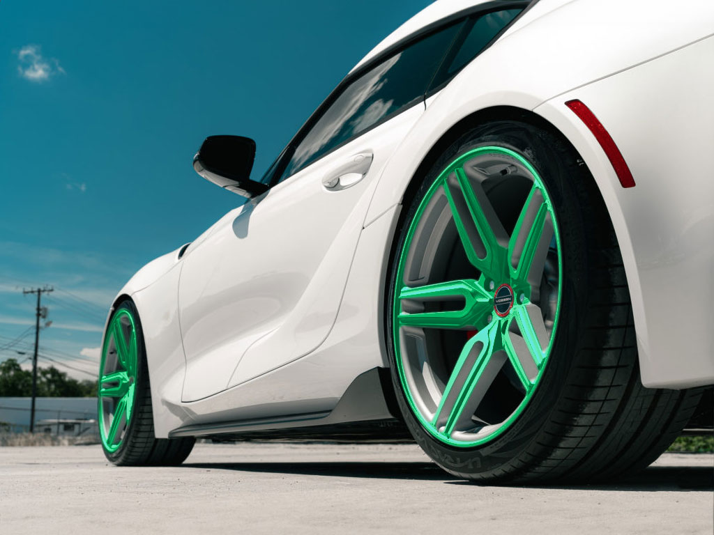3M™ 1080 Gloss Kelly Green Wrapped Rim Example