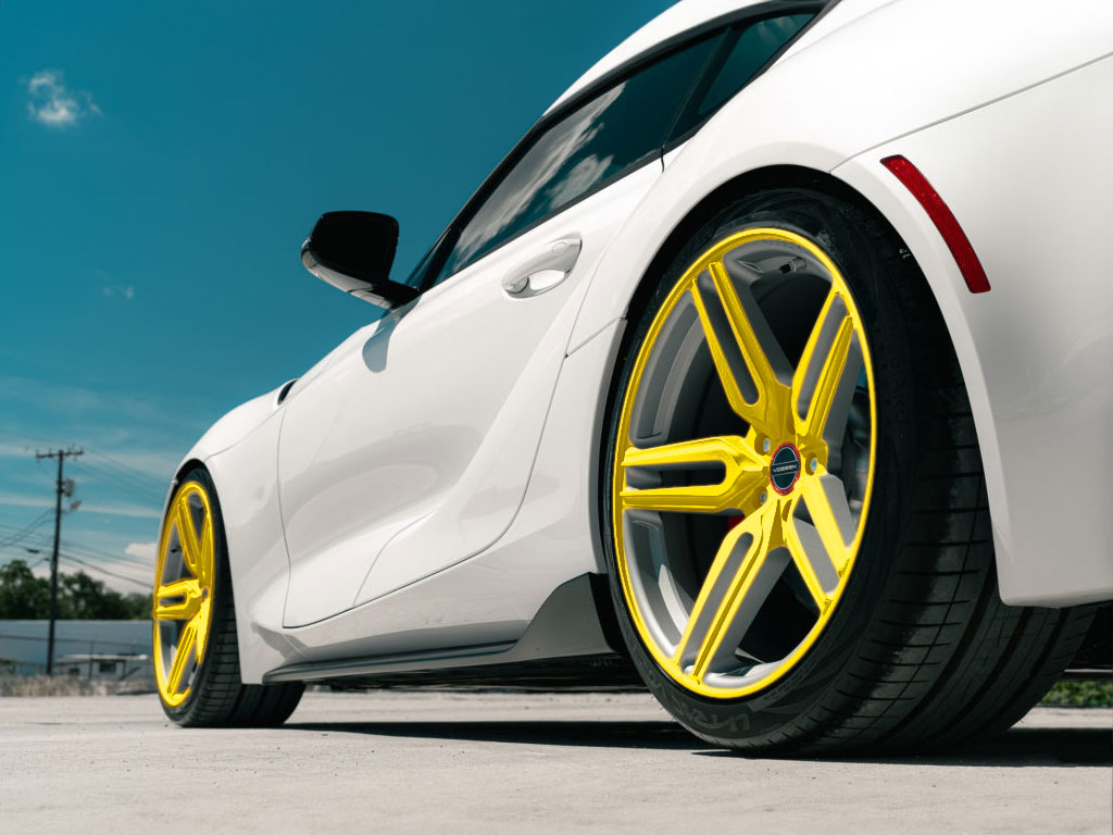 3M™ 2080 Gloss Sunflower Yellow Wrapped Rim Example