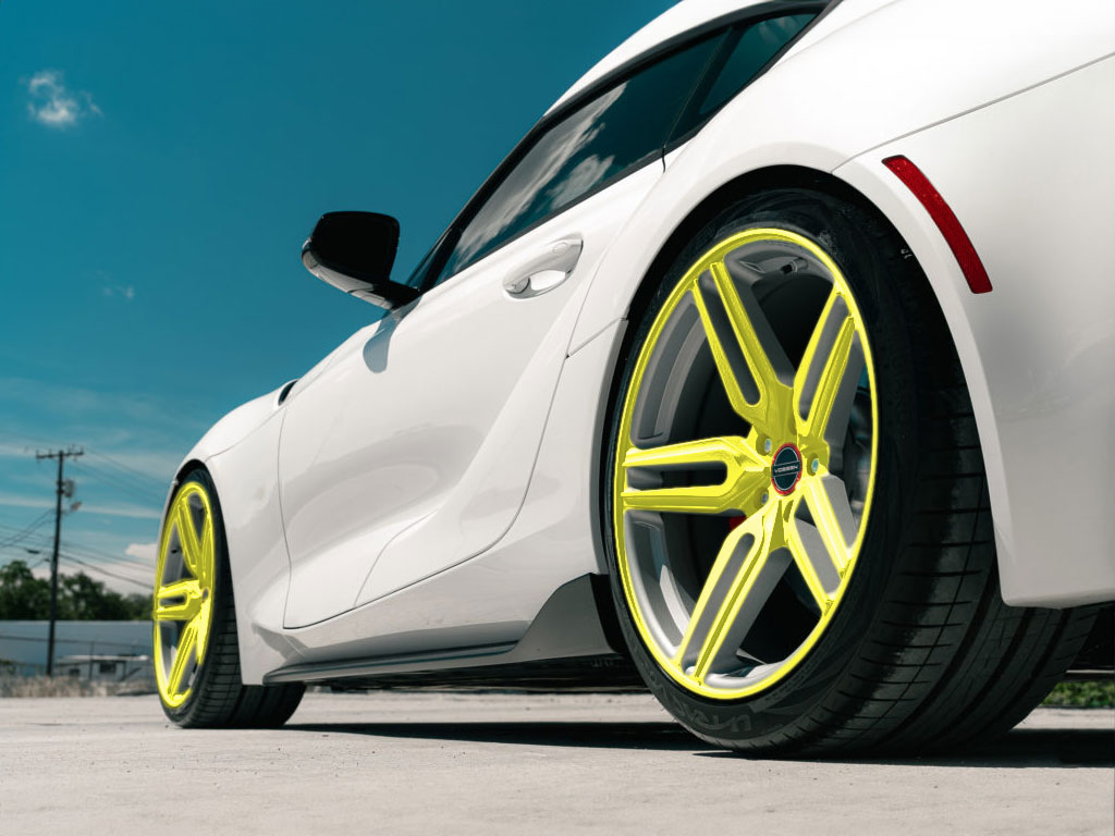 3M™ 2080 Gloss Lucid Yellow Wrapped Rim Example