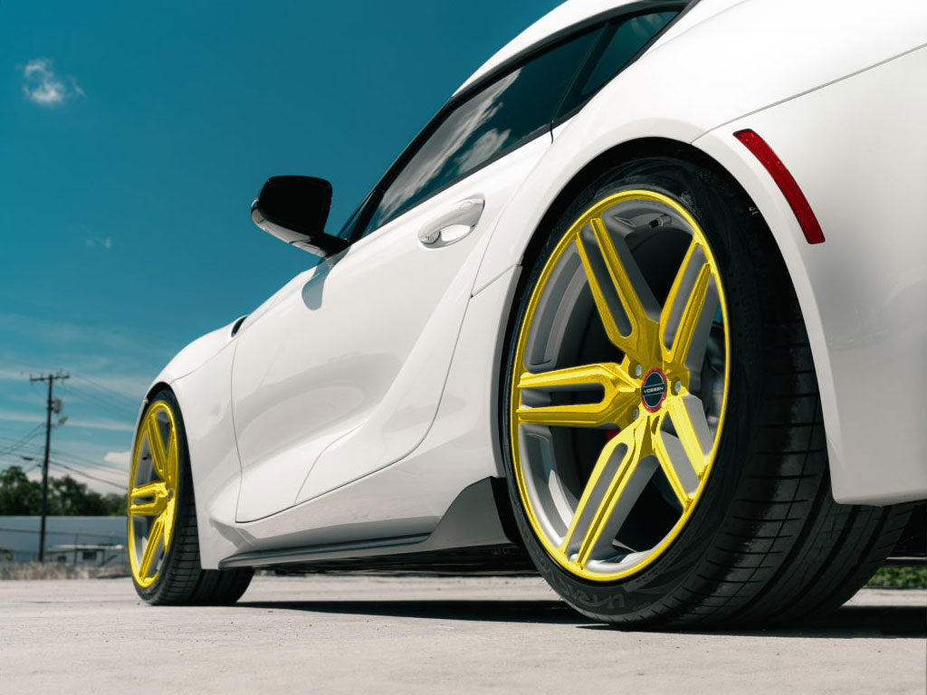 3M™ 2080 Satin Bitter Yellow Wrapped Rim Example