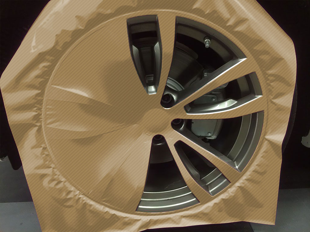 Rwraps™ 3D Carbon Fiber Gold Custom Wheel Installation Process