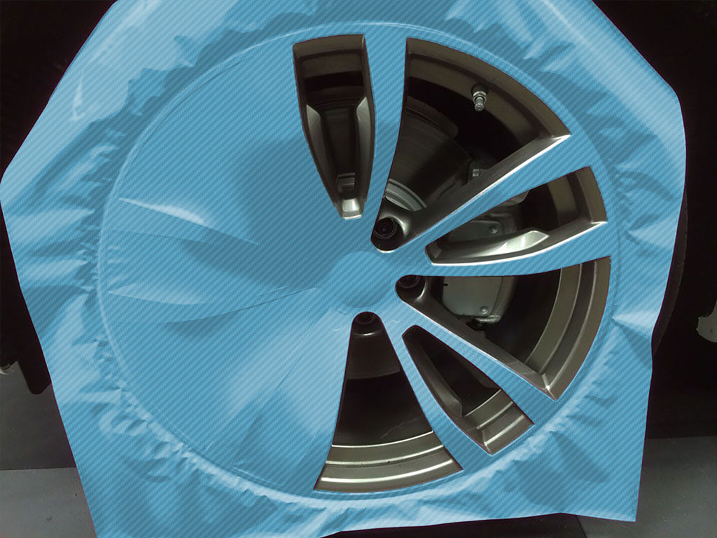 Rwraps™ 3D Carbon Fiber Blue (Sky) Custom Wheel Installation Process