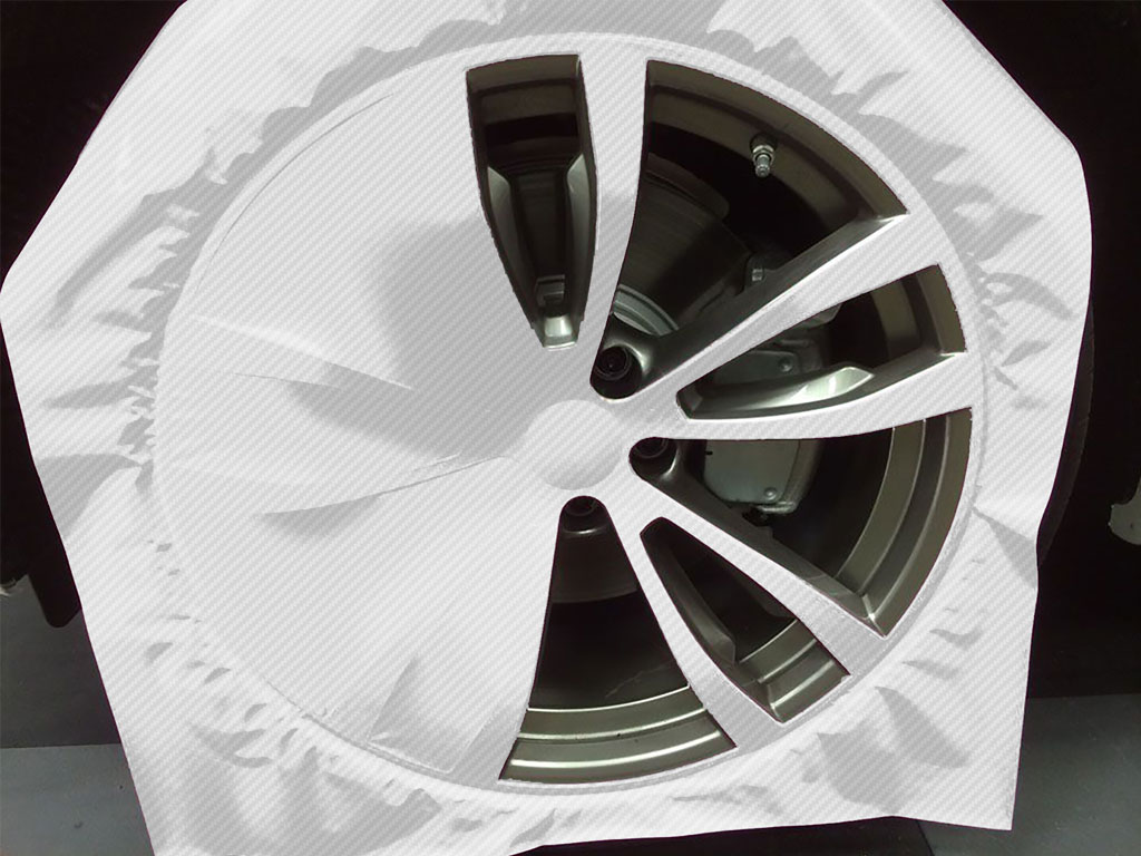 Rwraps™ 3D Carbon Fiber White Custom Wheel Installation Process