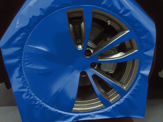 Rwraps™ 4D Carbon Fiber Blue Custom Wheel Installation Process