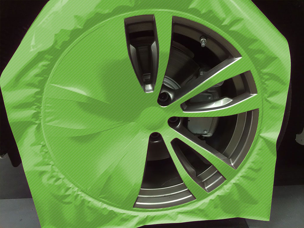 Rwraps™ 4D Carbon Fiber Green Custom Wheel Installation Process