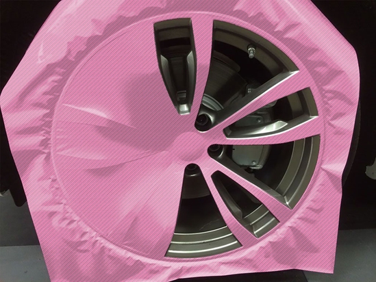 Rwraps™ 4D Carbon Fiber Pink Custom Wheel Installation Process
