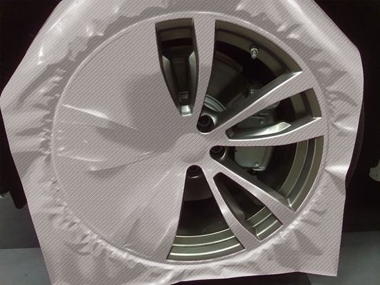 Rwraps™ 5D Carbon Fiber Epoxy Silver Custom Wheel Installation Process