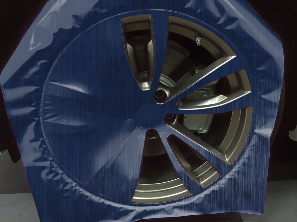 Rwraps™ Brushed Aluminum Blue Custom Wheel Installation Process