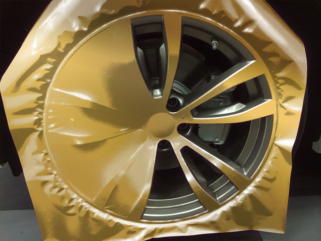 Rwraps™ Chrome Gold Custom Wheel Installation Process