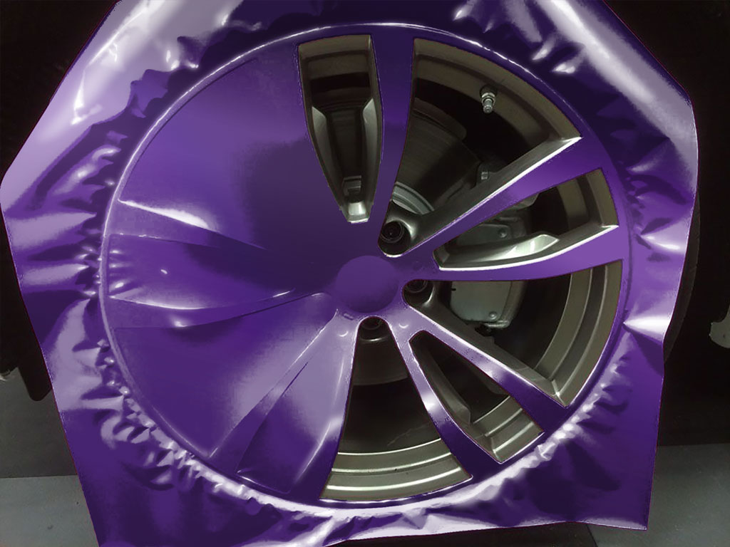 Rwraps™ Chrome Purple Custom Wheel Installation Process