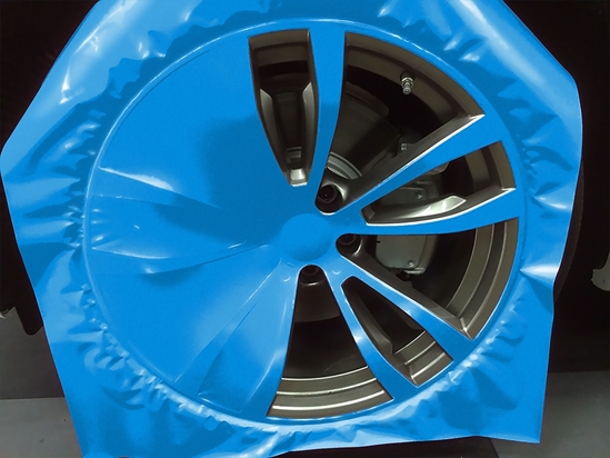 Rwraps™ Gloss Metallic Blue Custom Wheel Installation Process