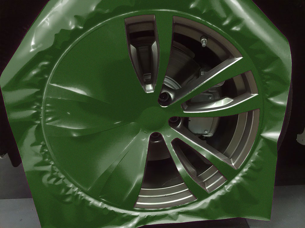 Rwraps™ Gloss Metallic Green Mamba Custom Wheel Installation Process