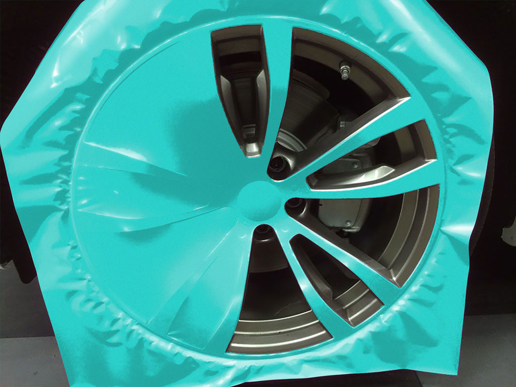 Rwraps™ Gloss Metallic Lake Blue Custom Wheel Installation Process