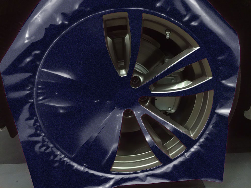 Rwraps™ Gloss Metallic Midnight Blue Custom Wheel Installation Process
