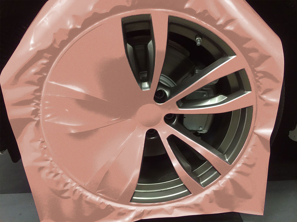 Rwraps™ Gloss Metallic Rose Gold Custom Wheel Installation Process
