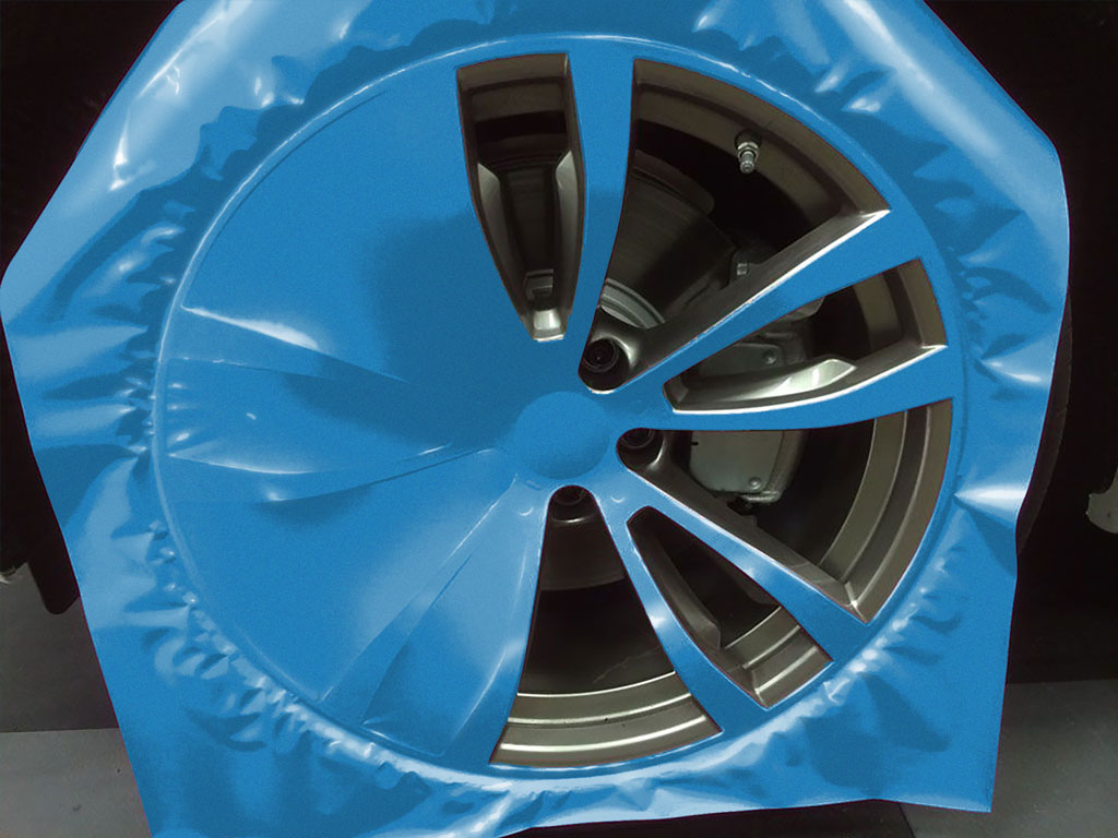 Rwraps™ Gloss Metallic Sea Blue Custom Wheel Installation Process