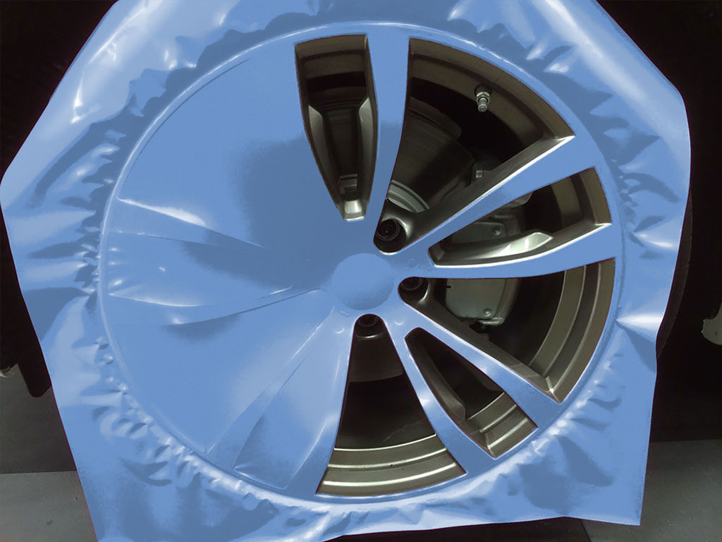 Rwraps™ Gloss Metallic Sky Blue Custom Wheel Installation Process