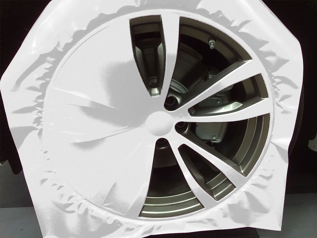 Rwraps™ Gloss Metallic White Custom Wheel Installation Process