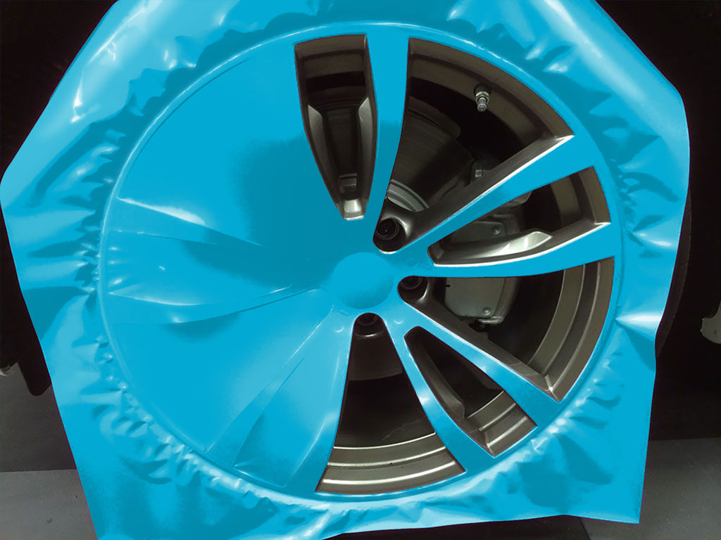 Rwraps™ Gloss Sky Blue Custom Wheel Installation Process
