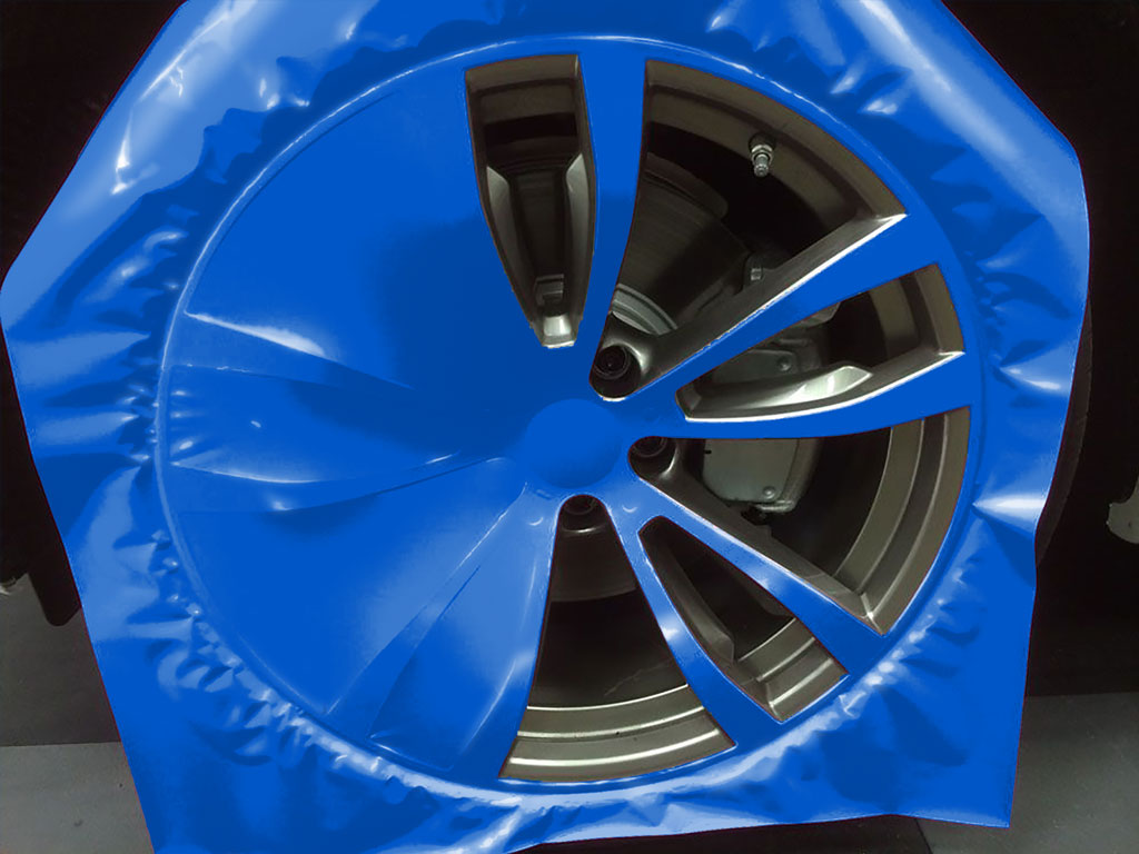 Rwraps™ Hyper Gloss Blue Custom Wheel Installation Process