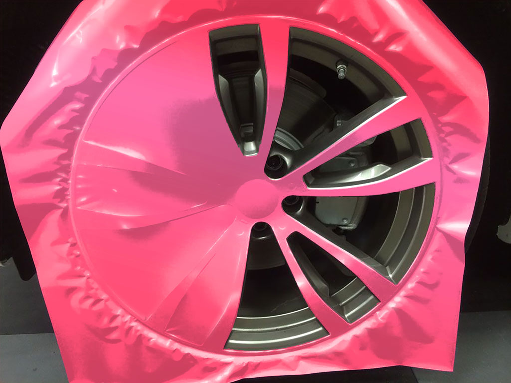 Rwraps™ Matte Chrome Pink Rose Custom Wheel Installation Process