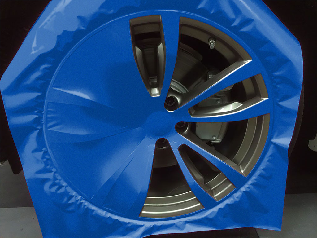 Rwraps™ Satin Metallic Ocean Deep Blue Custom Wheel Installation Process
