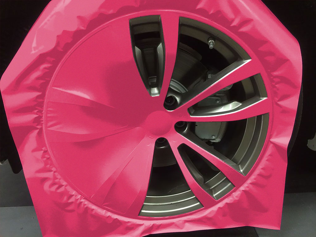 Rwraps™ Satin Metallic Pink Custom Wheel Installation Process