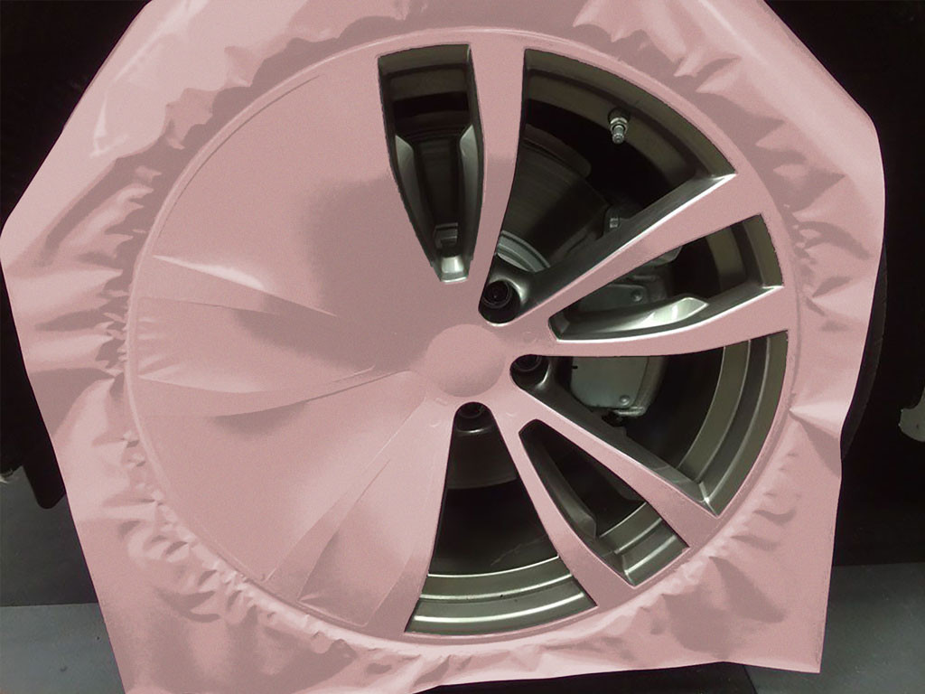 Rwraps™ Satin Metallic Rose Gold Custom Wheel Installation Process