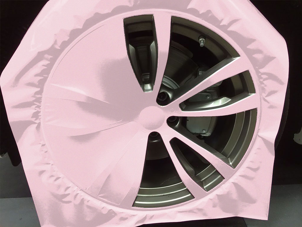 Rwraps™ Satin Metallic Sakura Pink Custom Wheel Installation Process