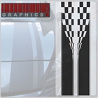 Racing Stripes - Checkered Flag Graphic